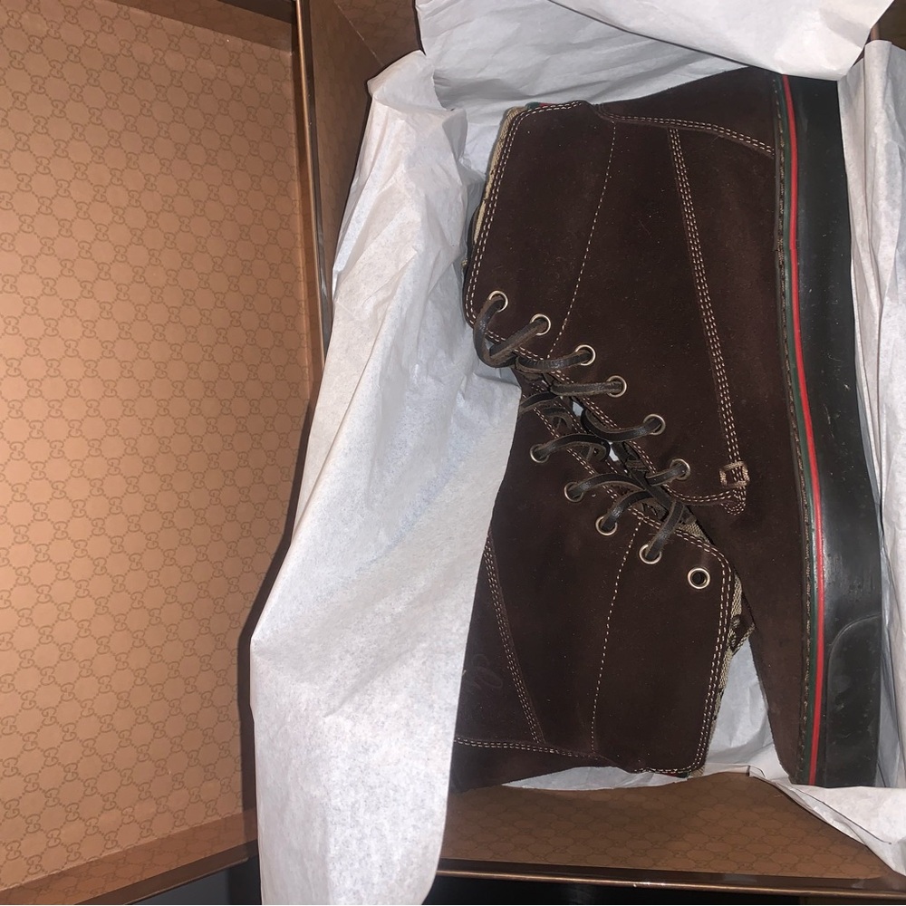 Gucci Men's Brown Suede Boots - Picture 3 of 4